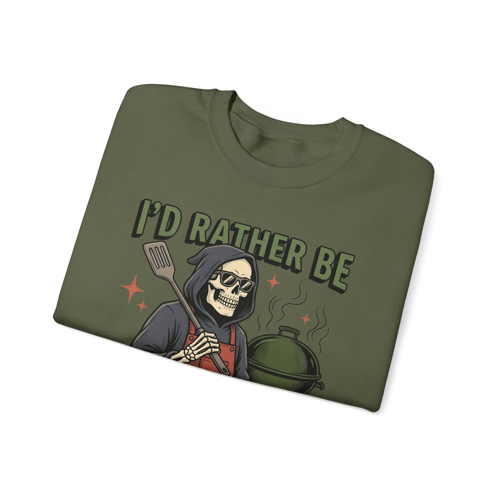 Skull Cook Sweatshirt Grilling Joke Gift Women Comic Sweatshirt Skeleton Sweatshirt Barbecue Fan Cartoon Sweatshirt Pun Graphic Retro Barbeque Sweatshirt