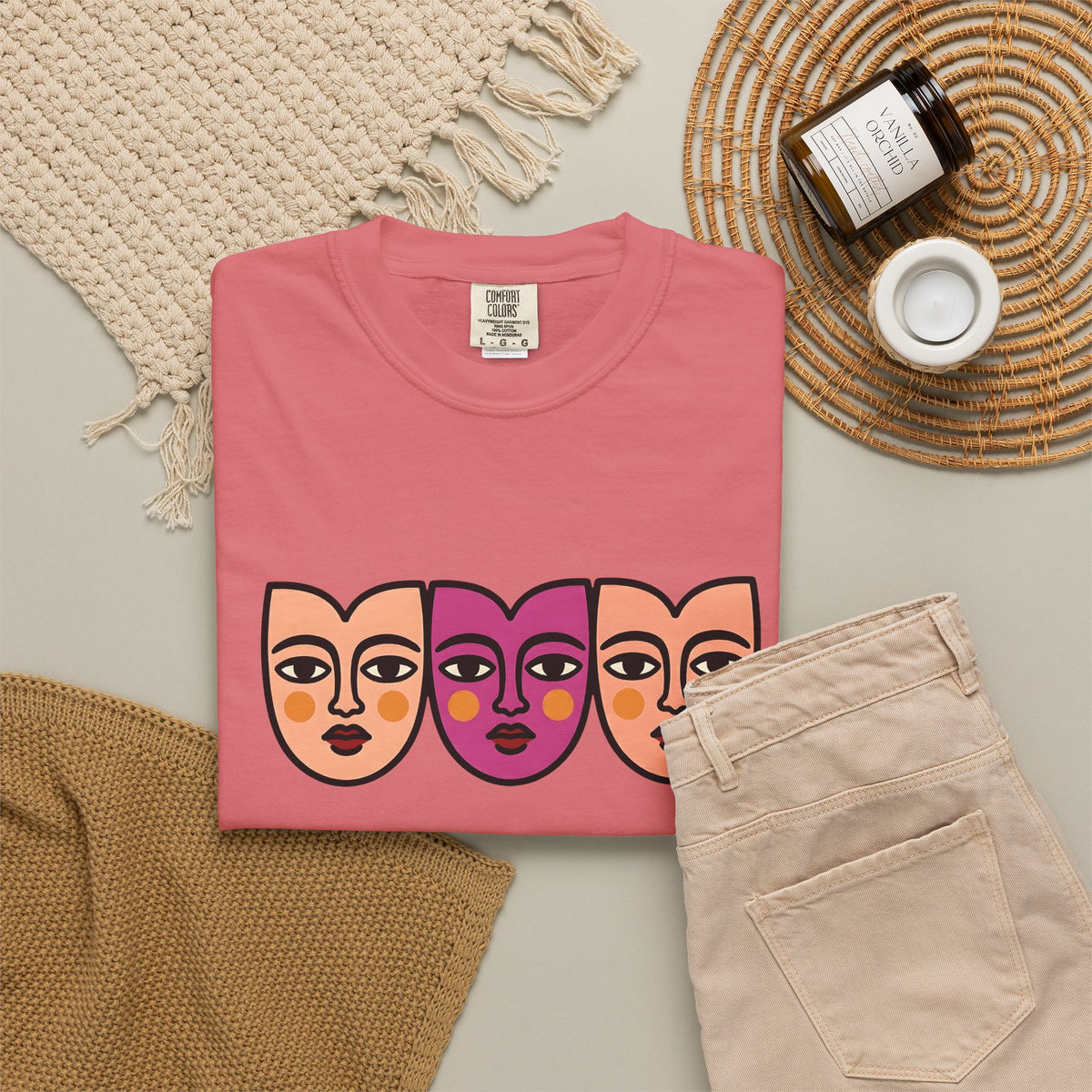 Abstract Faces T-Shirt Abstract Art Gift Women Modern T-Shirt Faces T-Shirt Art Fan Contemporary T-Shirt Artistic Graphic Minimal Bold Outlines