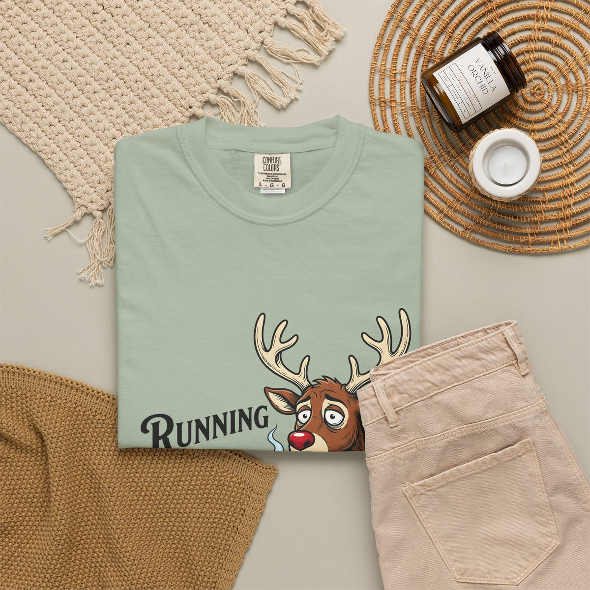 Reindeer Coffee Christmas Humor Gift Cartoon Coffee Xmas Fan Funny Vintage Mug T-Shirt