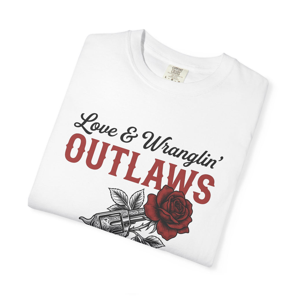 Six Shooter Rose T-Shirt St. Valentine's Day Western Wear Gift Women Antique T-Shirt Rose T-Shirt Valentine Fan Vintage T-Shirt Cowboy Graphic