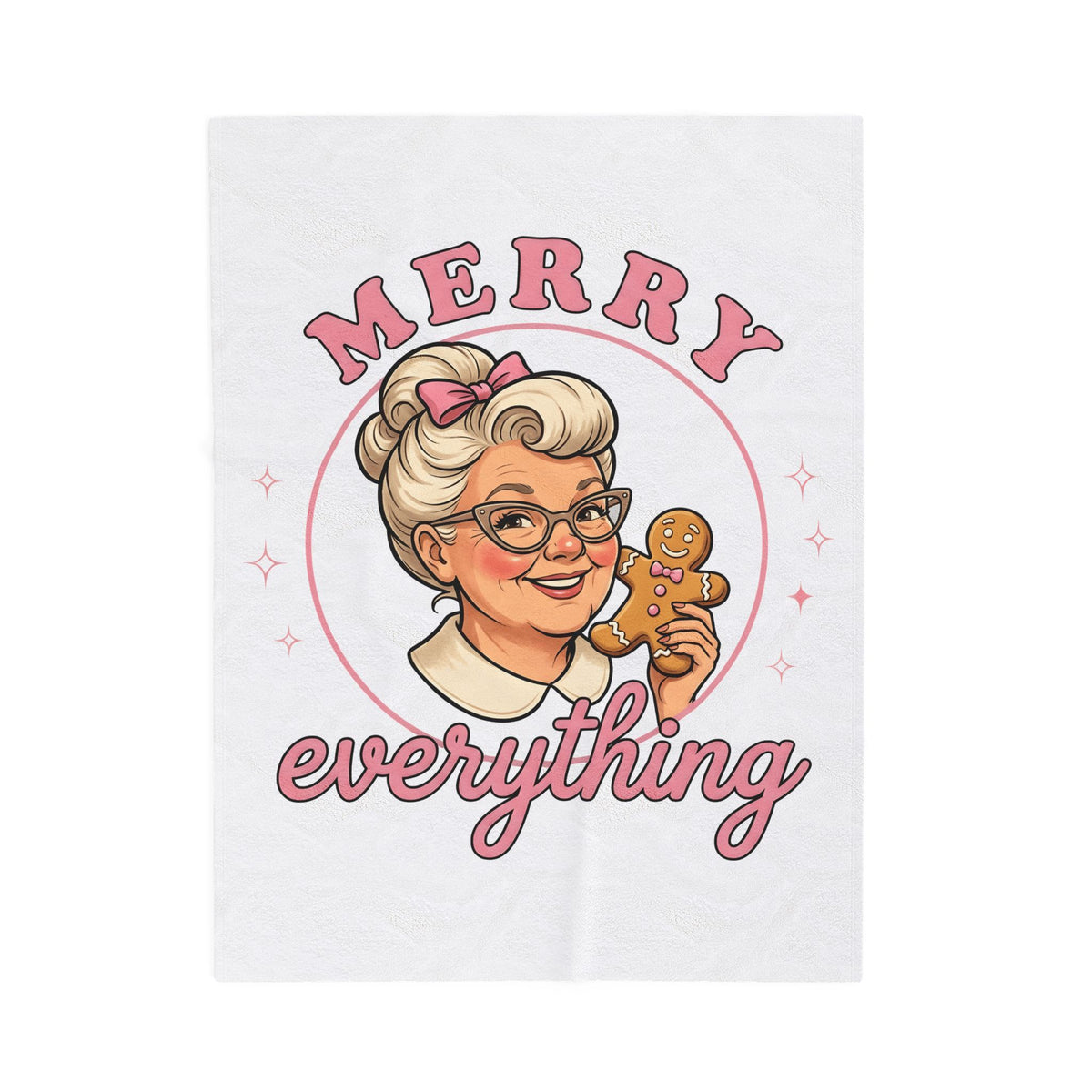 Grandma Cookie Christmas Pastry Gift Comic Cookie Christmas Fan Cartoon Bakery Vintage Blanket