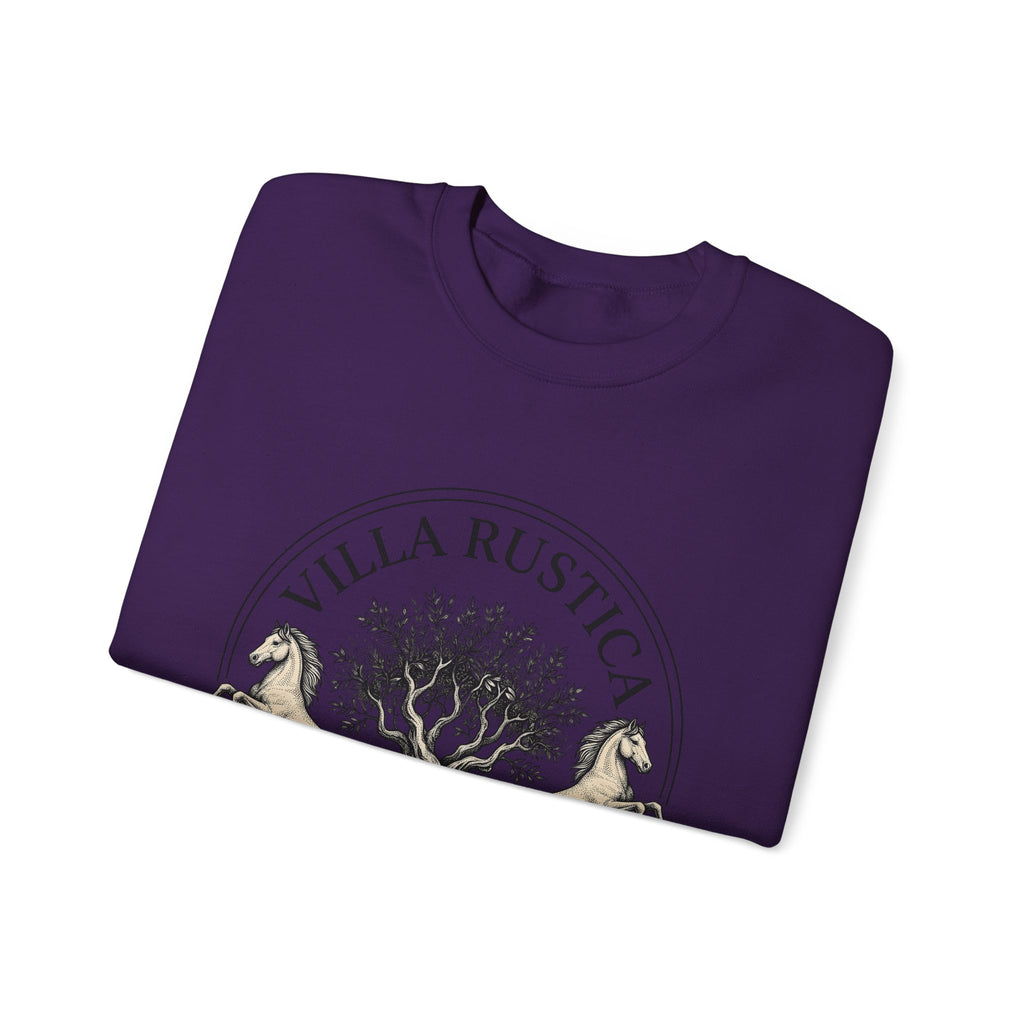 Horse Tree Sweatshirt Vineyard Equestrian Gift Women Vintage Sweatshirt Equine Sweatshirt Winery Enthusiast Retro Sweatshirt Horseback Graphic Hand Drawn Olive