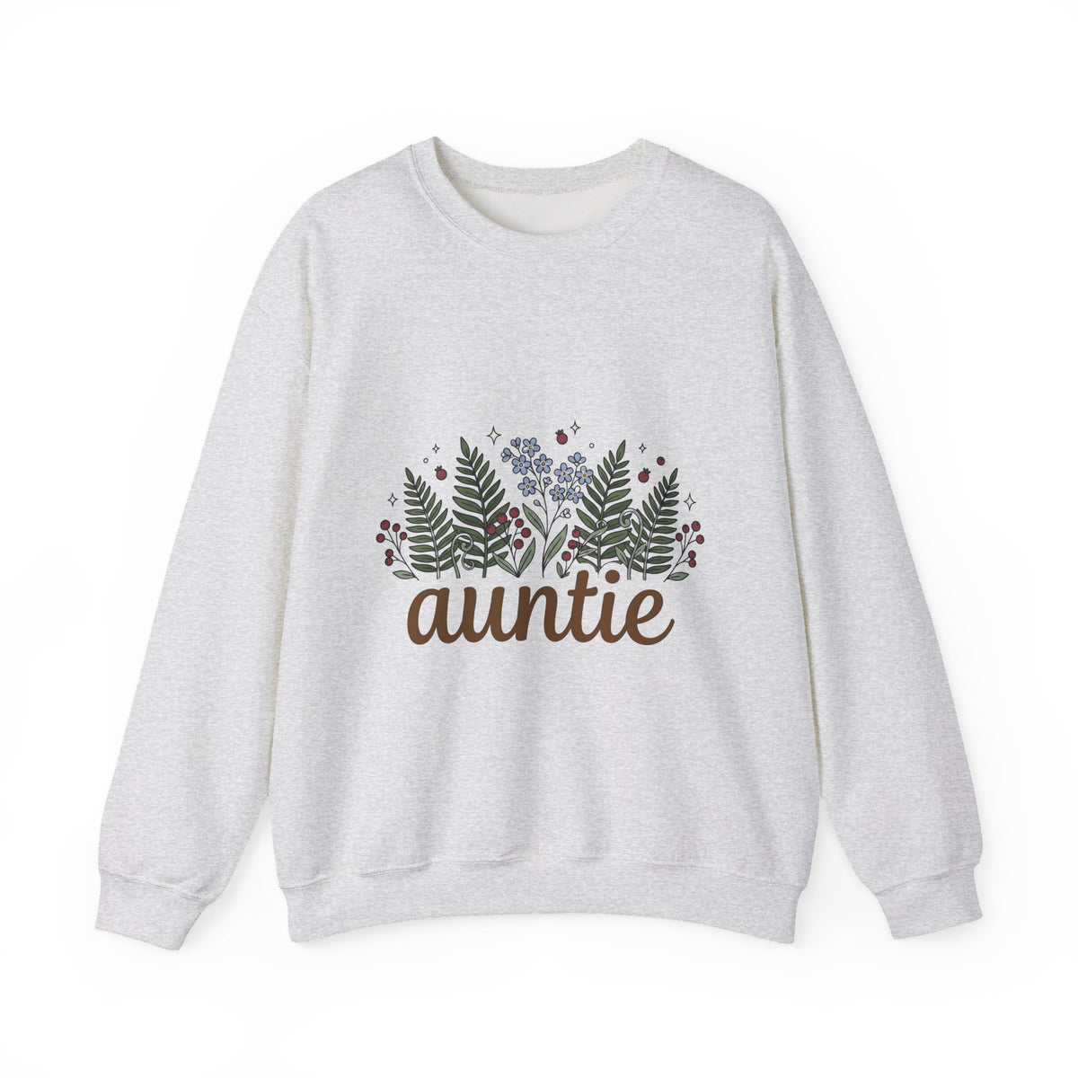 Botanical Floral Graphic Sweatshirt Aunt Family Gift Women Whimsical Sweatshirt Flower Sweatshirt Auntie Fan Boho Graphic Hand Drawn Stars Sweatshirt