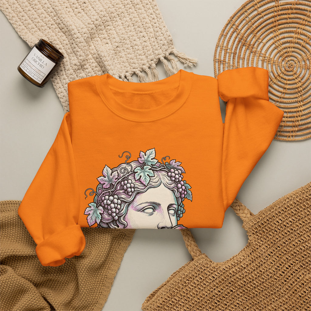 Classical Statue Sweatshirt Greek Art Trend Gift Women Cartoon Sweatshirt Sculpture Sweatshirt Art Fan Comic Sweatshirt Fashion Graphic Hand Drawn Beverage Can