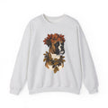 Boxer Puppy Sweatshirt Dog Autumn Gift Women Retro Sweatshirt Puppy Sweatshirt Dog Fan Pup Sweatshirt Fall Graphic Sketch Fall Leaves Sweatshirt