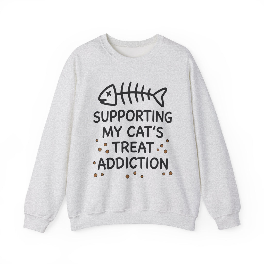 Fish Bone Sweatshirt Cat Funny Gift Women Cute Sweatshirt Fish Skeleton Sweatshirt Cat Fan Fishy Sweatshirt Humorous Graphic Sketch Cat Treats Sweatshirt