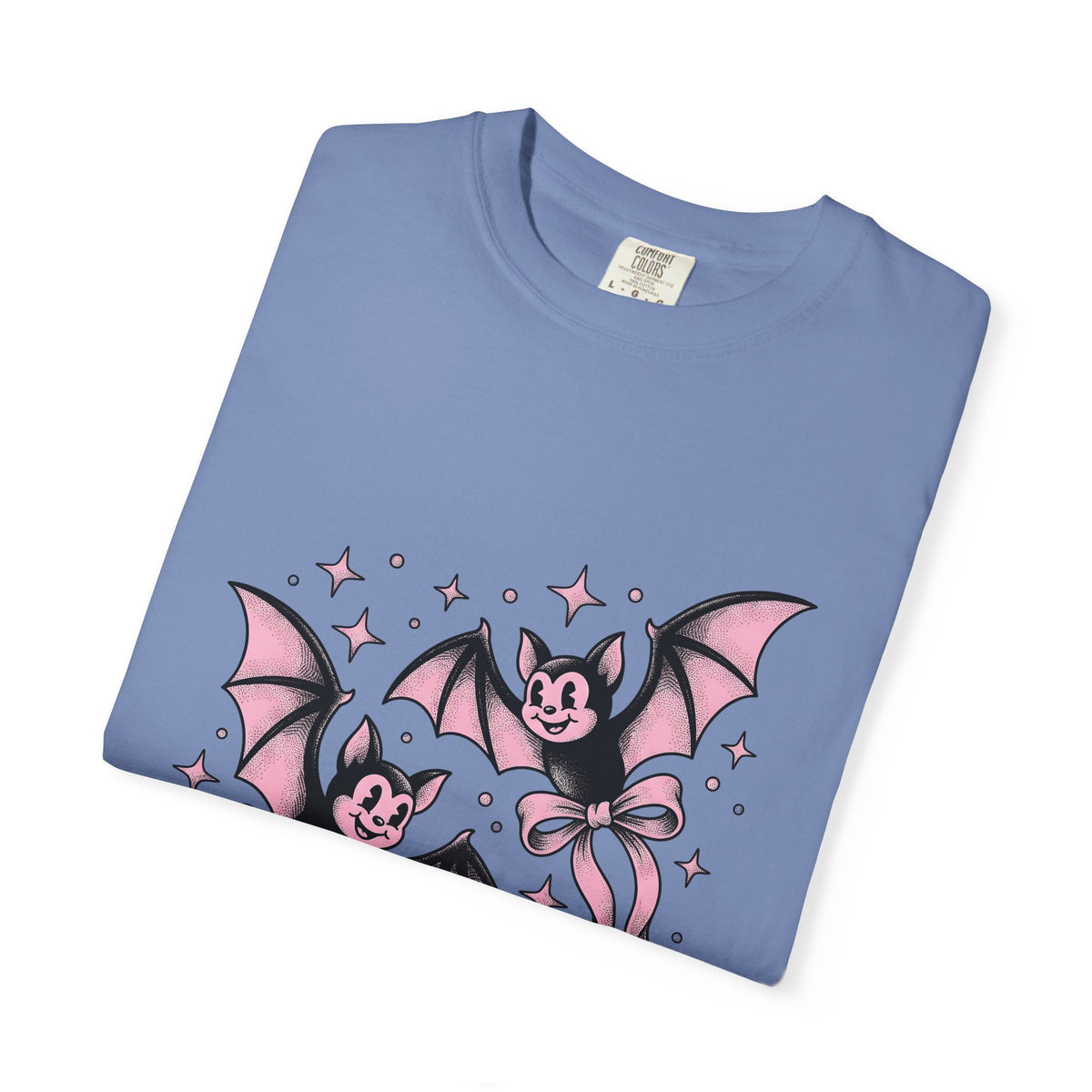 Sweet Bats T-Shirt Halloween Horror Gift Women Chibi T-Shirt Flying Fox T-Shirt Spooky Fan Creepy T-Shirt Horror Graphic Old School Hair Bows
