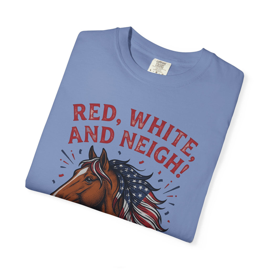 American Horse T-Shirt 4th Of July Wildlife Gift Women Retro T-Shirt Mustang T-Shirt Independence Fan Vintage T-Shirt Animal Graphic Sketch