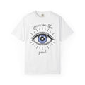 Enchanted Eye T-Shirt Boho Chic Mindfulness Gift Women Cartoon T-Shirt Mystic T-Shirt Hippie Fan Comix T-Shirt Meditation Graphic Sleek Glow T-Shirt