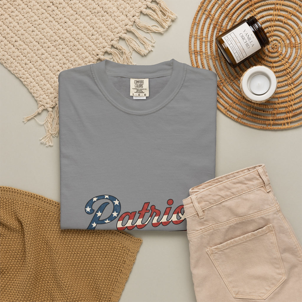 Patriotic Text 4Th Of July Freedom Gift Retro American Text Independence Day Enthusiast Vintage T-Shirt