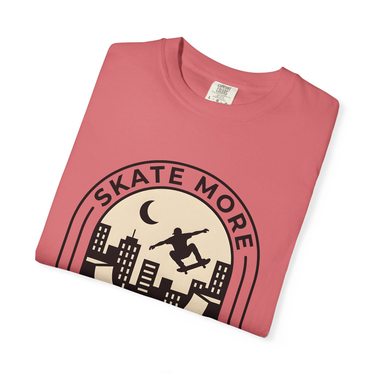 Skate Silhouette T-Shirt Skateboarding City Gift Women Modern Graphic T-Shirt Skater T-Shirt Sk8 Fan Urban Graphic Design Illustration Vintage