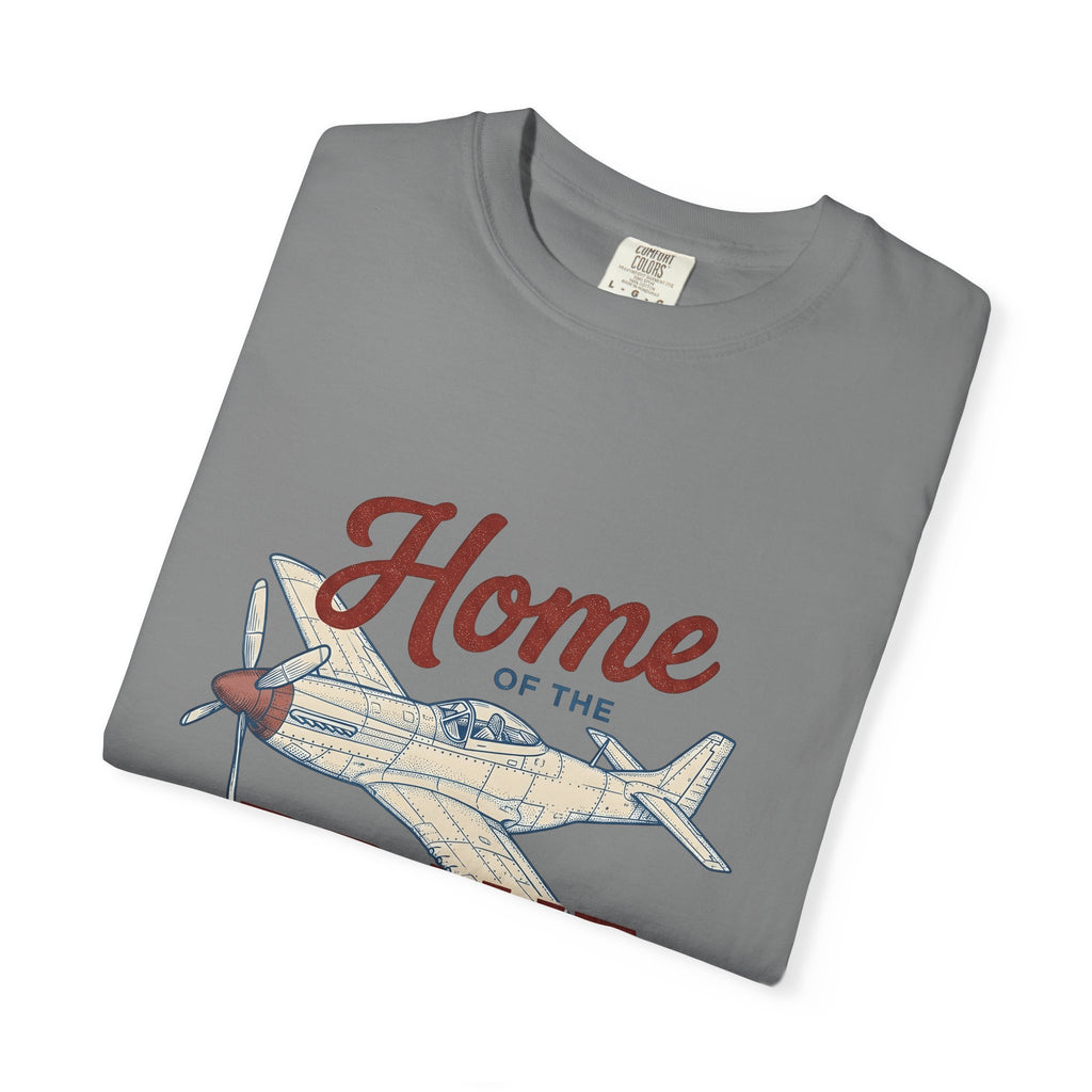 Fighter Plane T-Shirt America Patriotic Gift Women Vintage T-Shirt Warplane T-Shirt American Enthusiast Distressed T-Shirt Star Spangled Graphic