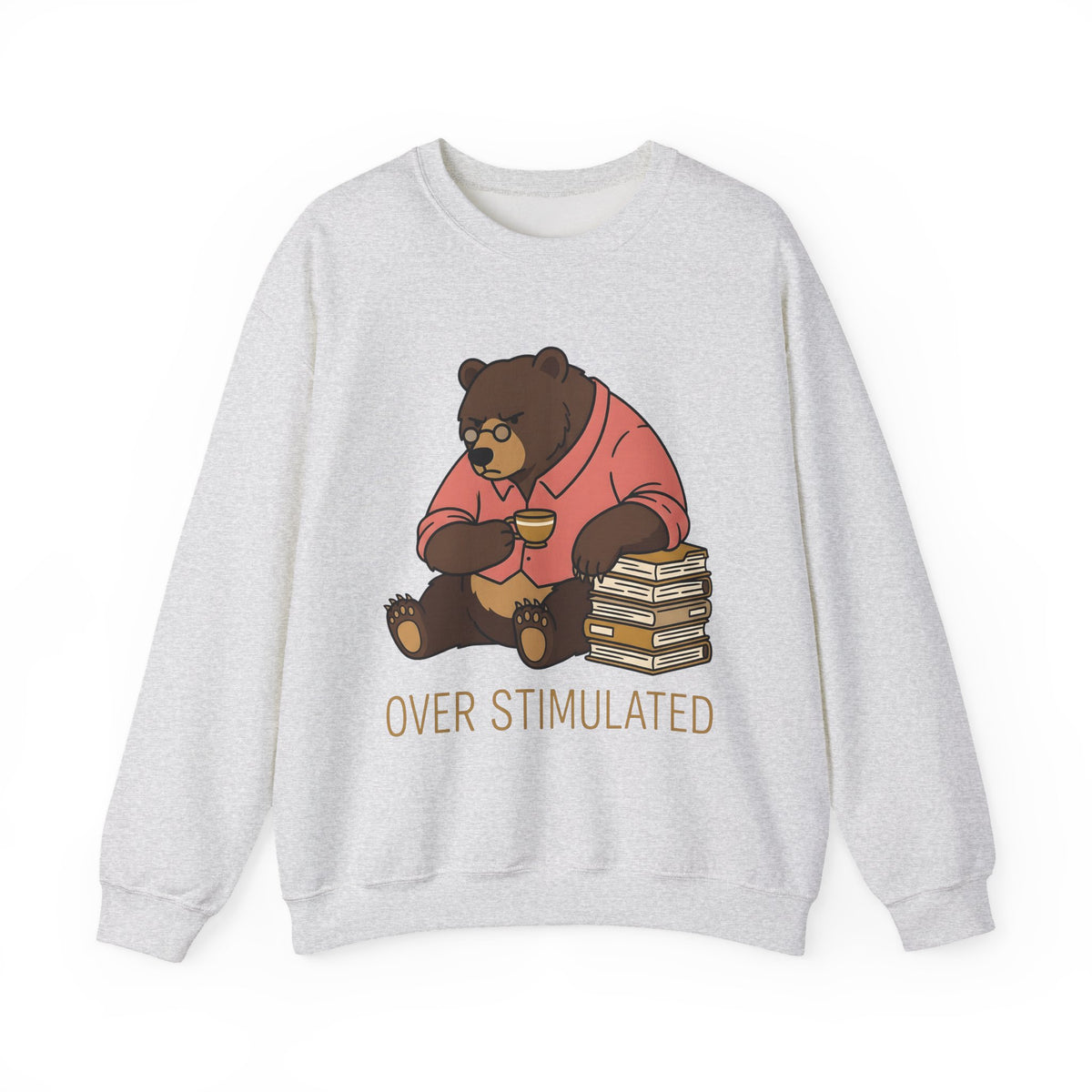 Bear Mocha Sweatshirt Teachers Caffeine Gift Women Illustration Sweatshirt Mocha Sweatshirt Educator Enthusiast Drawing Sweatshirt Caffeine Graphic Doodle