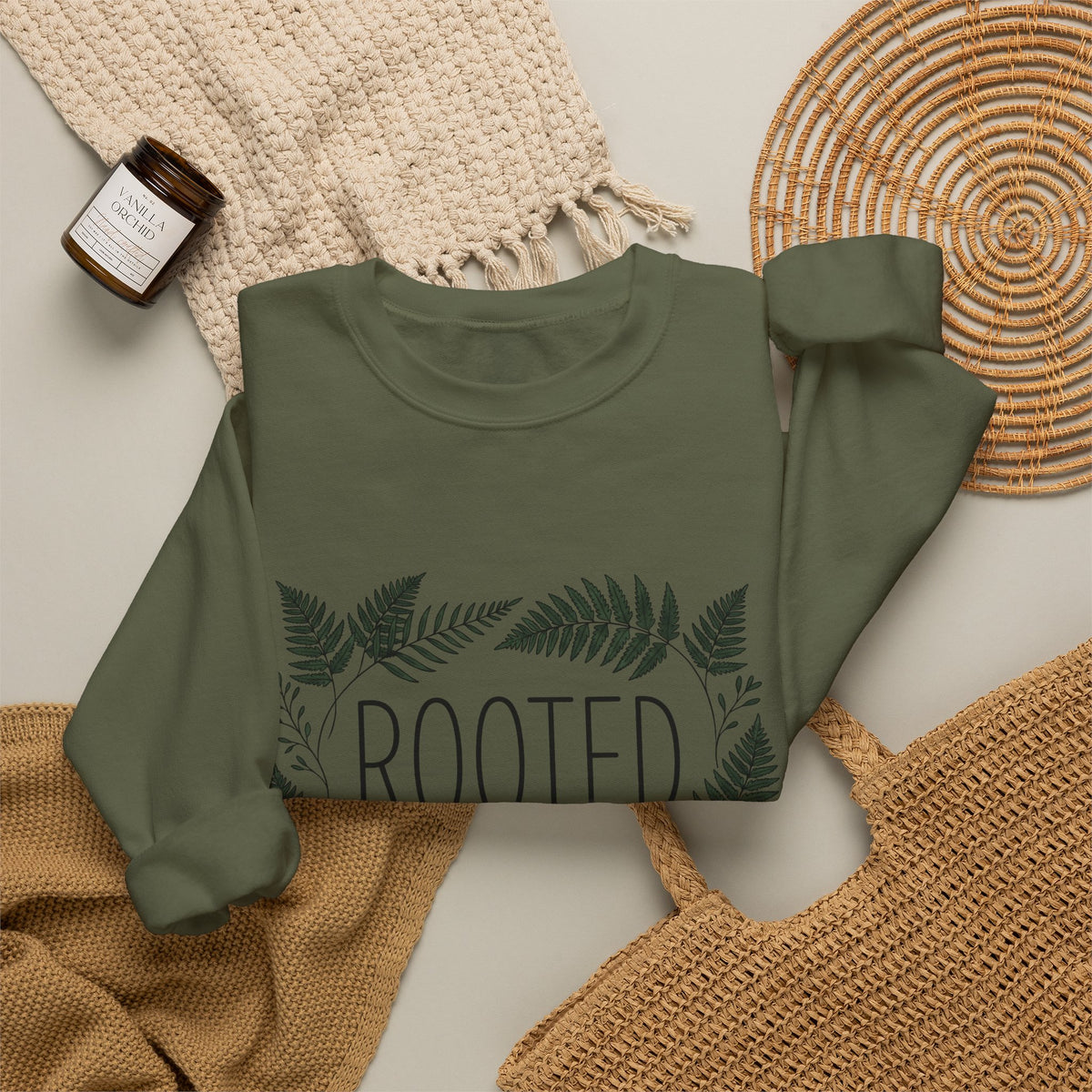Fern Fronds Sweatshirt Mom Outdoors Gift Women Floral Sweatshirt Fiddlehead Sweatshirt Mother Enthusiast Botanical Sweatshirt Adventure Graphic Simple Leaves