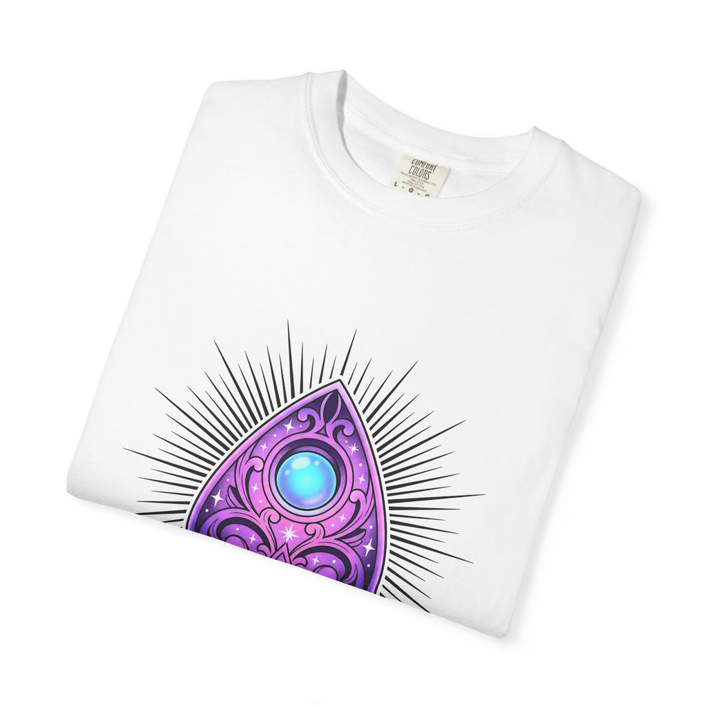 Magic Planchette T-Shirt Boho Chic Zodiac Gift Women Mystical T-Shirt Ouija Board T-Shirt Bohemian Fan Spiritual T-Shirt Astrology Graphic Trippy