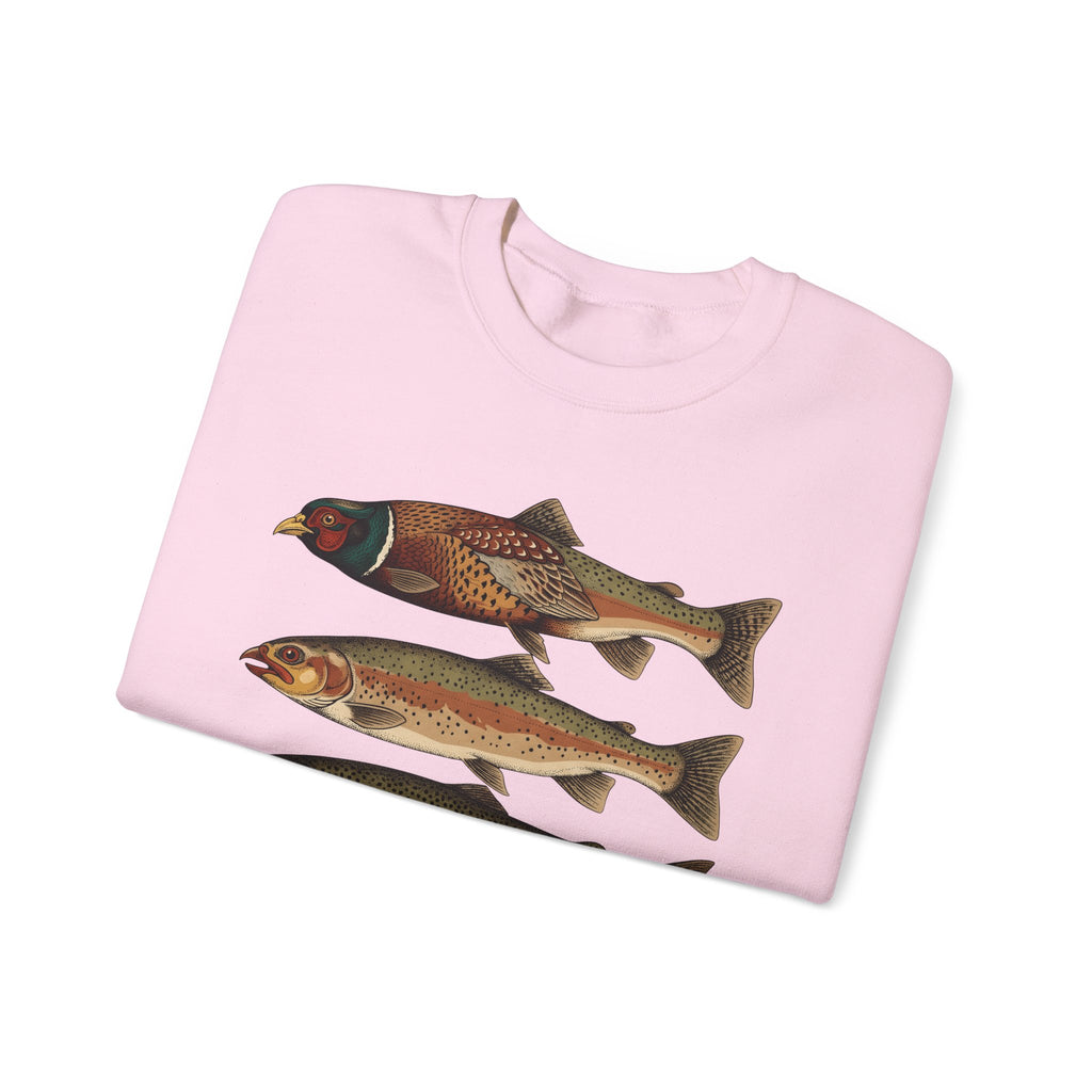 Rainbow Trout Fishing Animals Gift Retro Trout Angler Fan Vintage Wildlife Sketch Game Sweatshirt