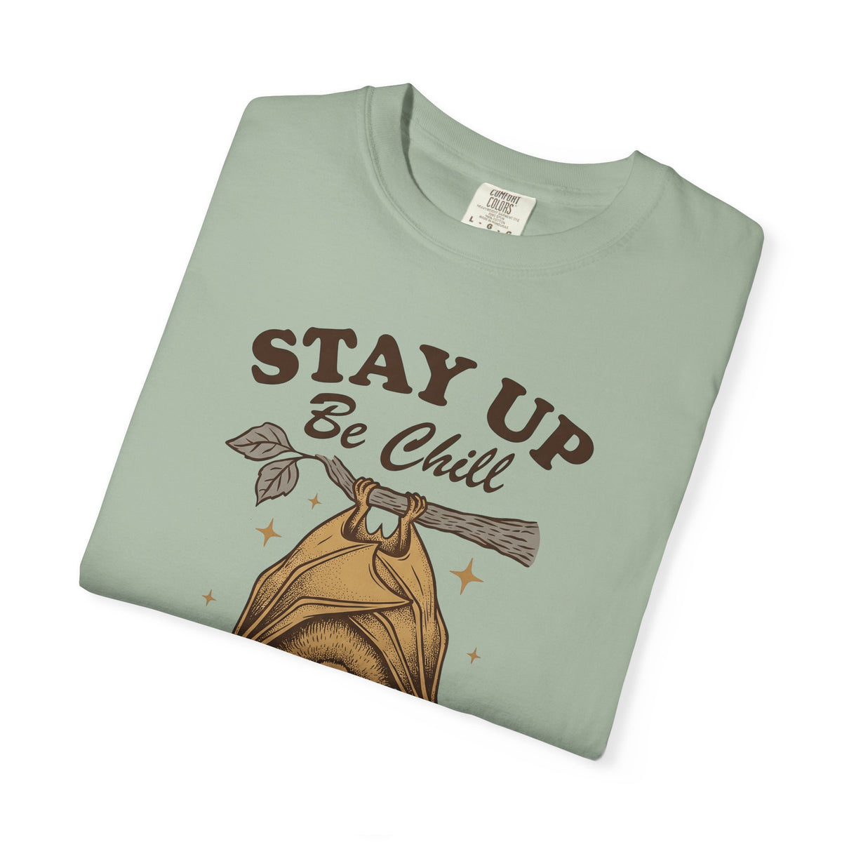 Bat Headset T-Shirt Cute Fauna Gift Women Classic T-Shirt Headphones T-Shirt Adorable Fan Retro T-Shirt Wildlife Graphic Doodle Tree Limb T-Shirt