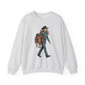 Cowgirl Saddle Cowgirl Western Gift Vintage Saddle Cowboy Fan Retro Rodeo Hand Drawn Cowboy Sweatshirt