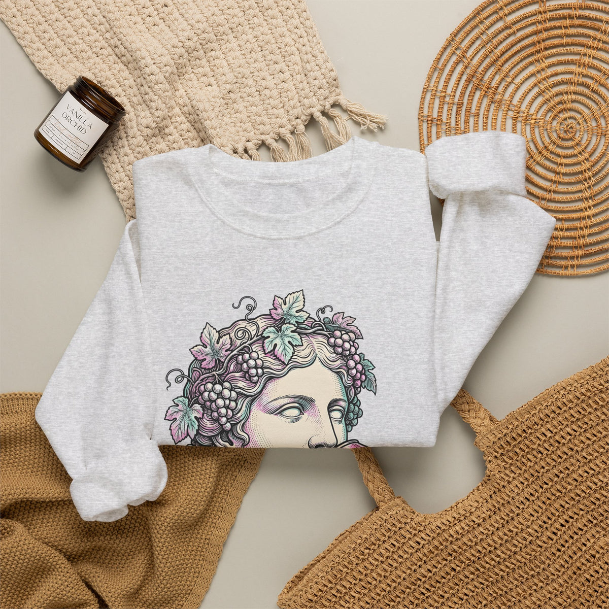 Classical Statue Sweatshirt Greek Art Trend Gift Women Cartoon Sweatshirt Sculpture Sweatshirt Art Fan Comic Sweatshirt Fashion Graphic Hand Drawn Beverage Can