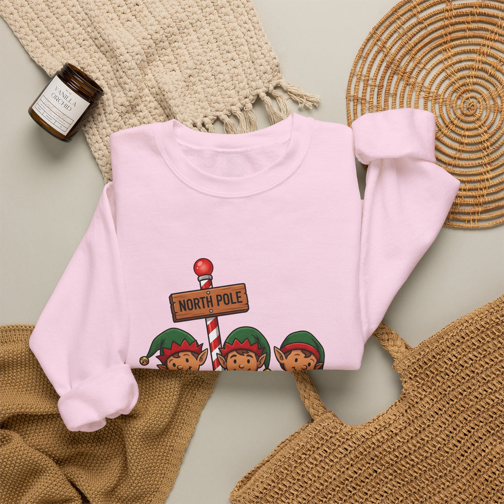 Holiday Elves Sweatshirt Christmas Relatives Gift Women Comic Sweatshirt Elf Sweatshirt Christmas Fan Cartoon Sweatshirt Family Graphic Retro Polar Sign Sweatshirt