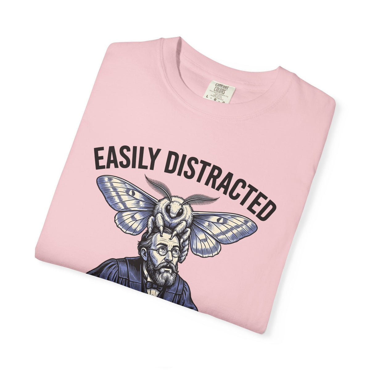 Winged Cryptid T-Shirt Funny Life Science Gift Women Retro T-Shirt Mothman T-Shirt Humor Fan Vintage T-Shirt Biology Graphic Line Art Open Novel