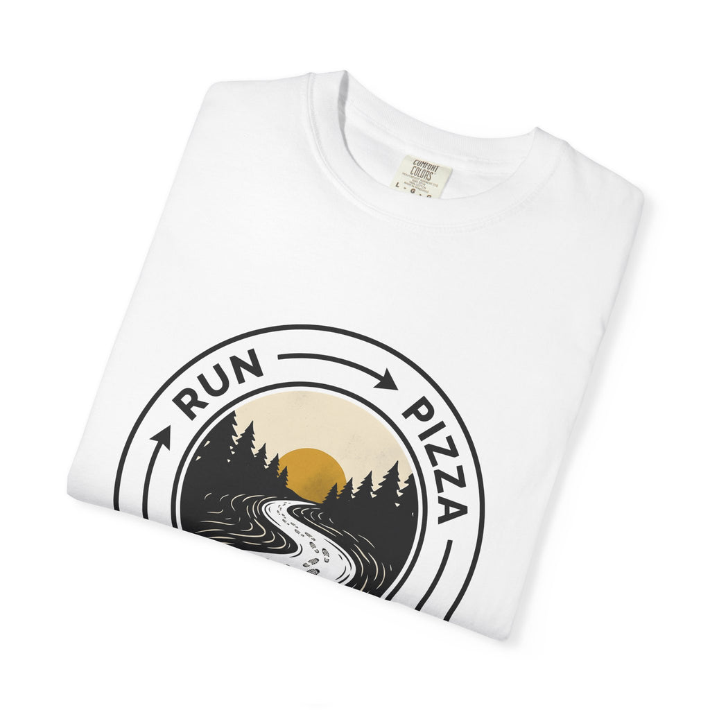 Hiking Trail Sports Jogging Gift Sketch Trail Athlete Enthusiast Drawing Runner Cartoon T-Shirt