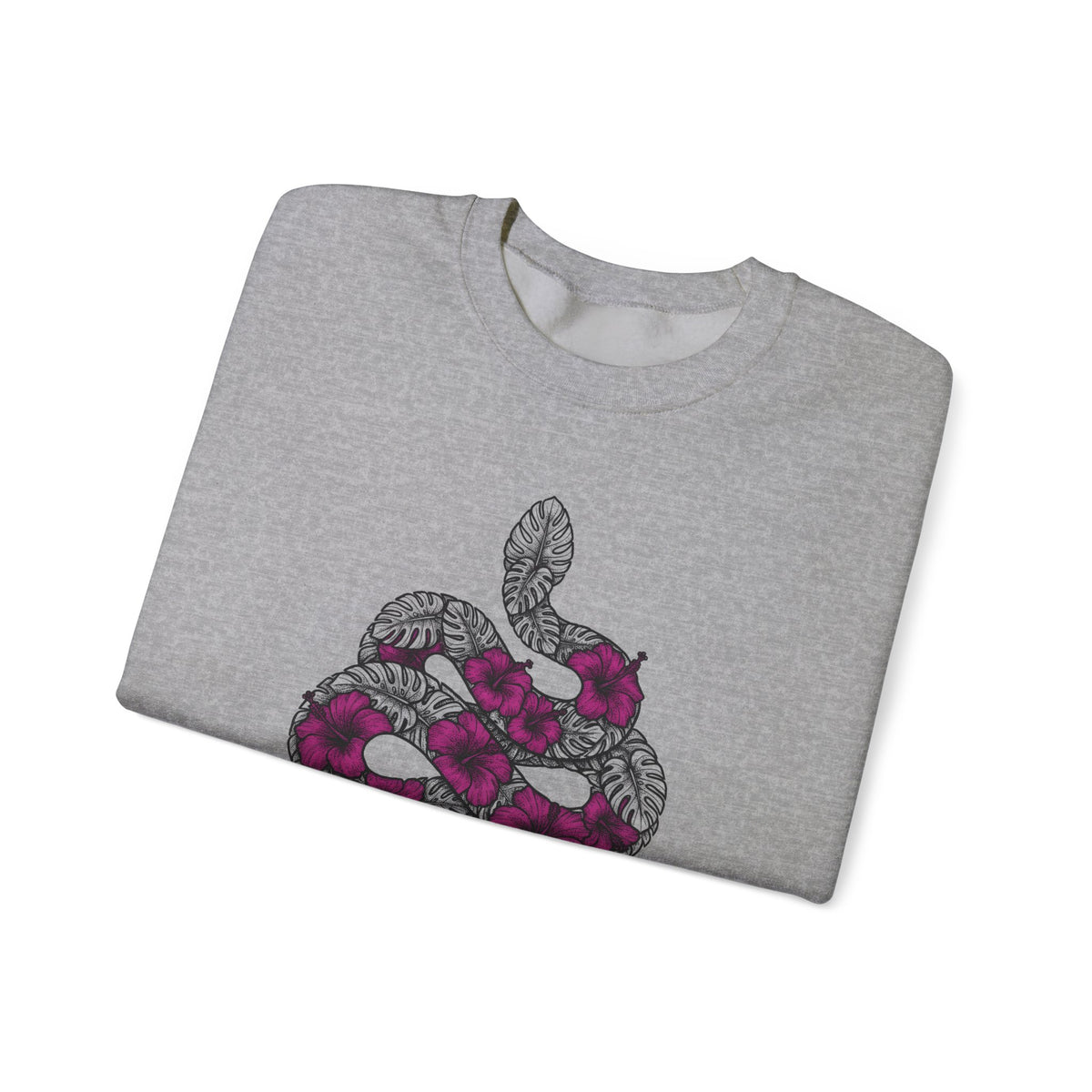 Serpent Flower Sweatshirt Boho Chic Spiritual Gift Women Hippie Sweatshirt Snake Flower Sweatshirt Bohemian Enthusiast Psychedelic Sweatshirt Mystical Graphic