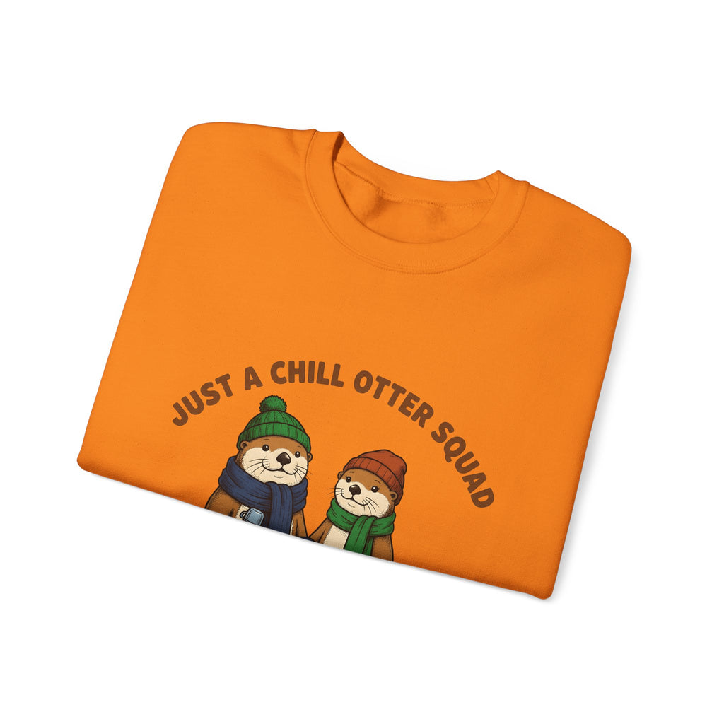 Otter Group Sweatshirt Funny Wildlife Gift Women Comic Sweatshirt Otters Sweatshirt Humor Fan Cartoon Sweatshirt Animal Graphic Sketch Beanies Sweatshirt