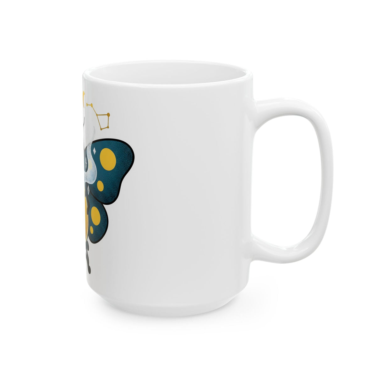 Magical Moth Mug Halloween Magic Gift Women Traditional Tattoo Mug Moth Mug Horror Fan Sailor Mug Wizard Graphic Retro Fortune Ball