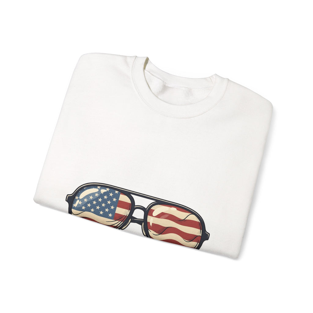 Sunglass Aviators Sweatshirt 4th Of July Freedom Gift Women Hand Drawn Sweatshirt Shades Sweatshirt Independence Day Fan Illustrated Sweatshirt Liberty Graphic