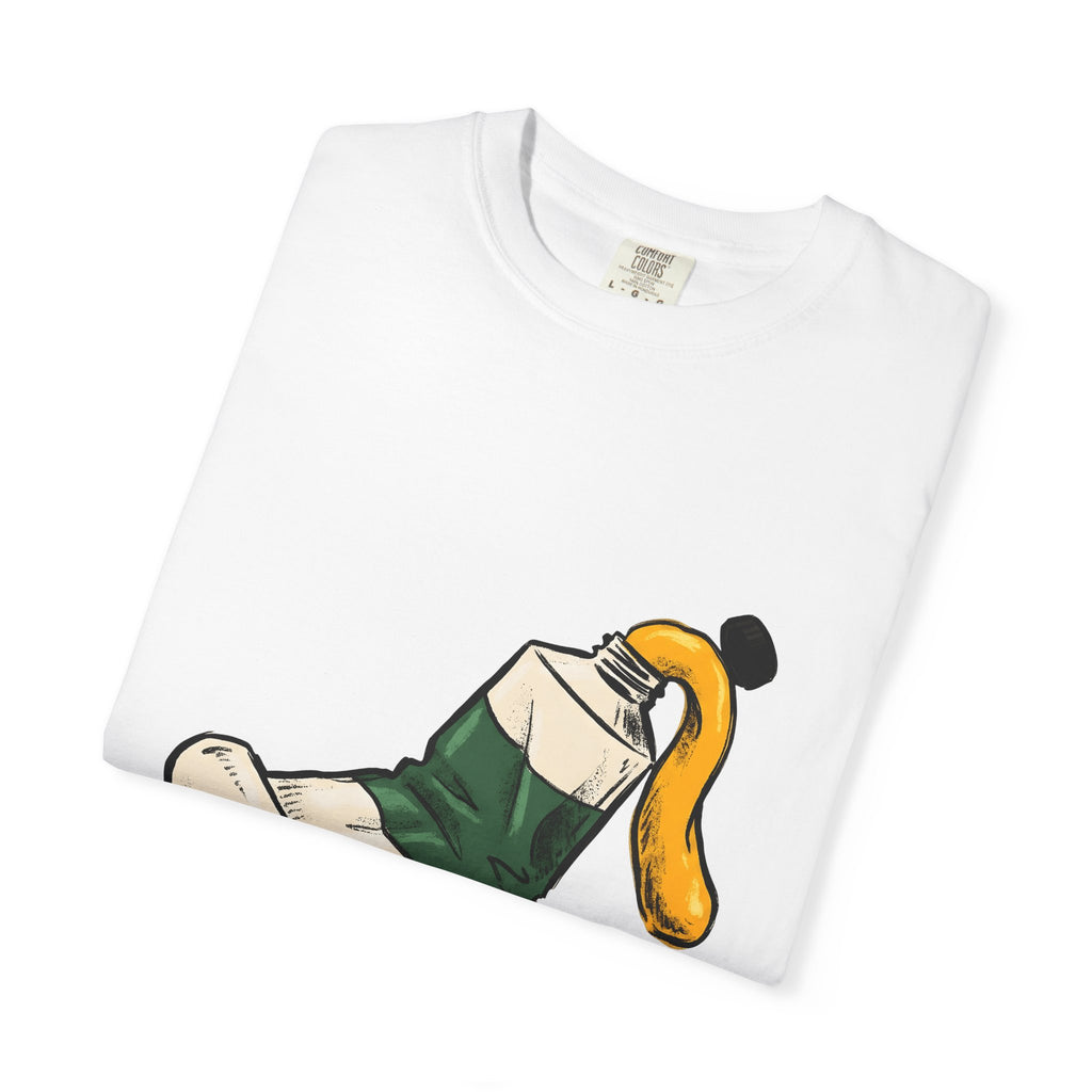 Paint Tube T-Shirt Art Canvas Gift Women Cartoon T-Shirt Paint Tube T-Shirt Artist Fan Artistic T-Shirt Canvas Graphic Line Art Paint Splash T-Shirt