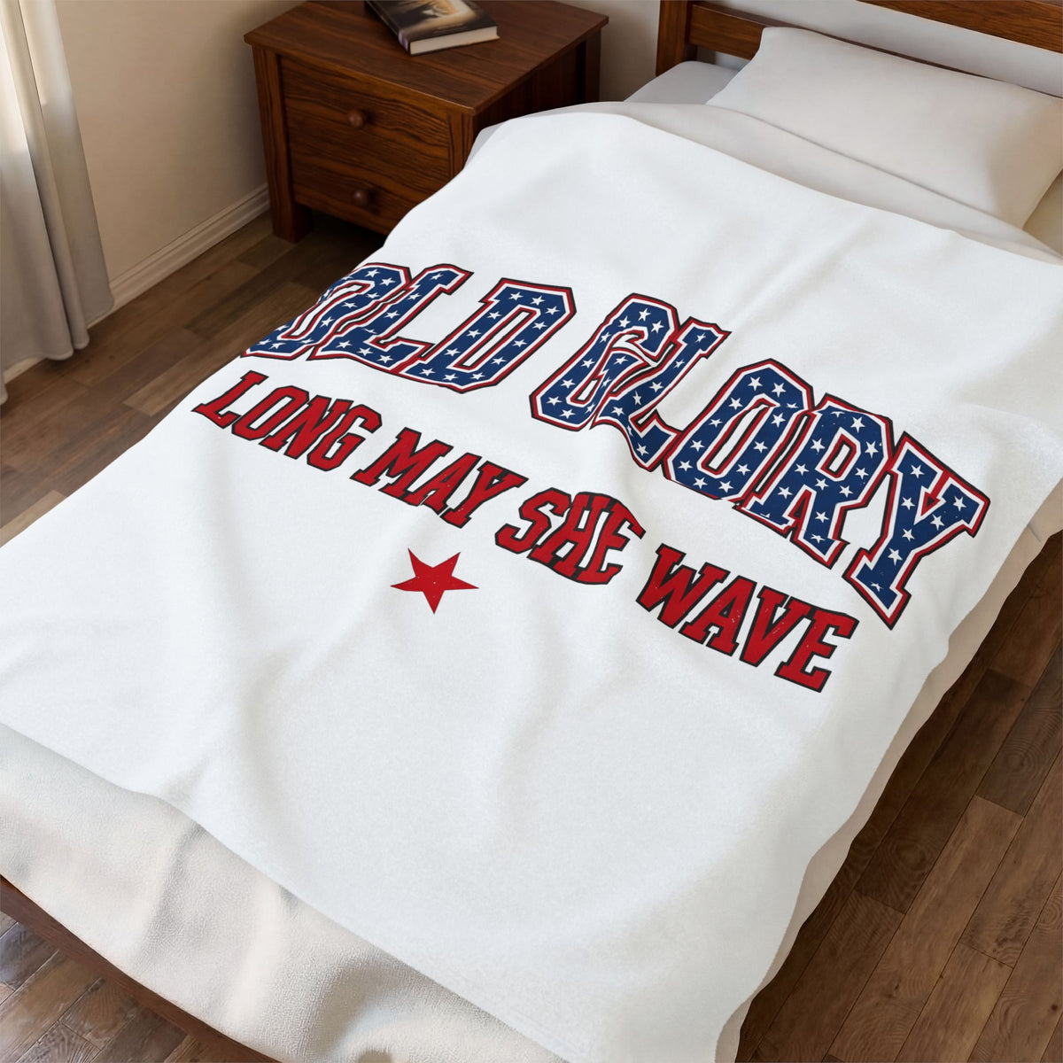 Star Pattern Text America Holiday Gift Patriotic Typography American Fan Retro Holiday Vintage Blanket