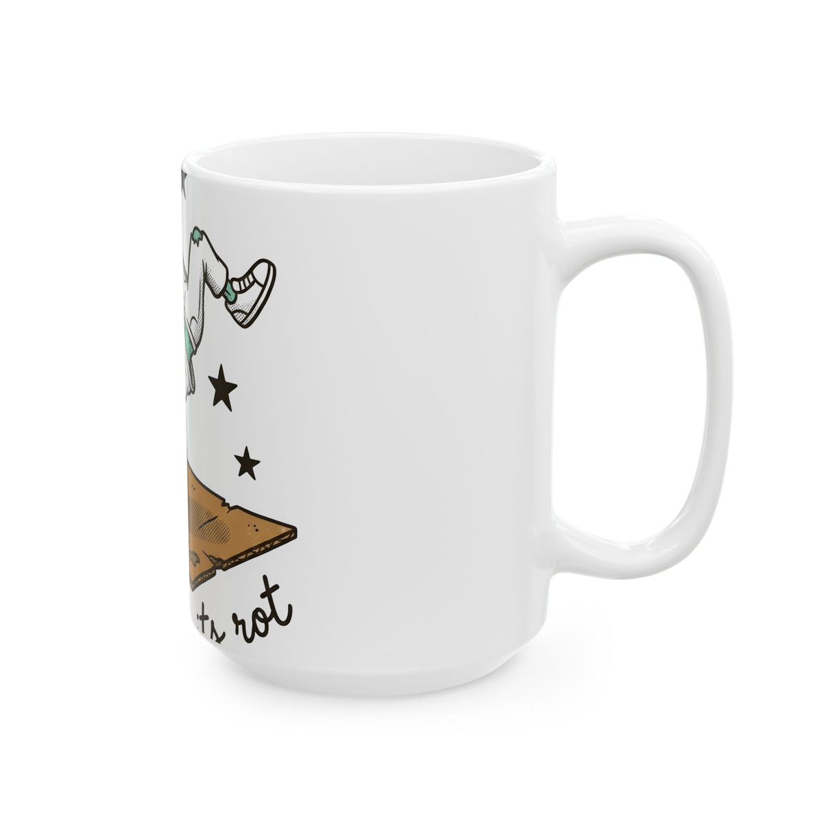Dancing Skeleton Mug Halloween Ballet Gift Women Comic Mug Skeleton Mug Horror Fan Spooky Mug Dance Graphic Vintage Sparkles Mug