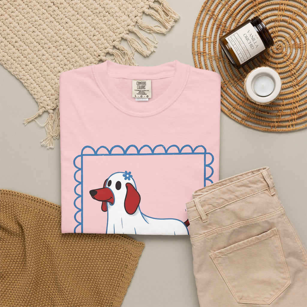 Dachshund Ghost Halloween Dog Gift Cartoon Wiener T-Shirt
