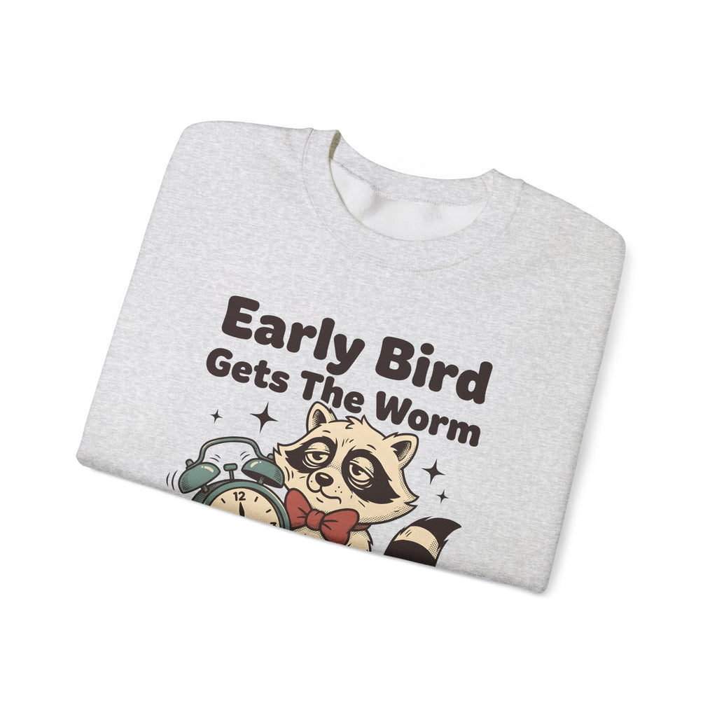 Raccoon Clock Sweatshirt Funny Animal Gift Women Cartoon Sweatshirt Clock Sweatshirt Humor Fan Comic Sweatshirt Wildlife Graphic Retro Stars Sweatshirt