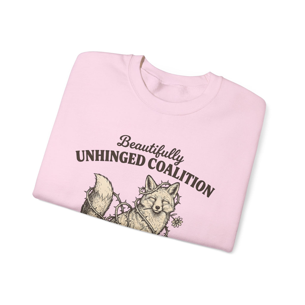 Fox Funny Creatures Gift Classic Fox Humor Fan Vintage Animal Doodle Floral Sweatshirt
