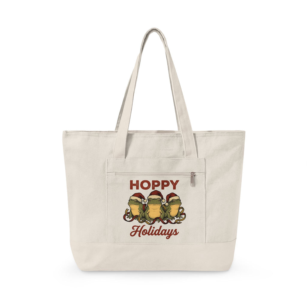 Frog Holiday Hats Christmas Wildlife Gift Cartoon Toad Xmas Fan Toad Animal Line Sash Tote Bag