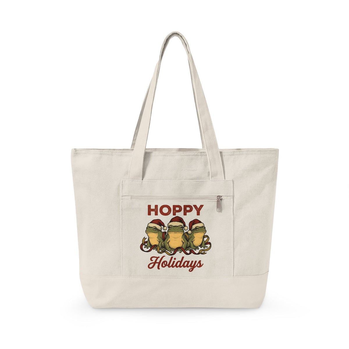 Frog Holiday Hats Christmas Wildlife Gift Cartoon Toad Xmas Fan Toad Animal Line Sash Tote Bag