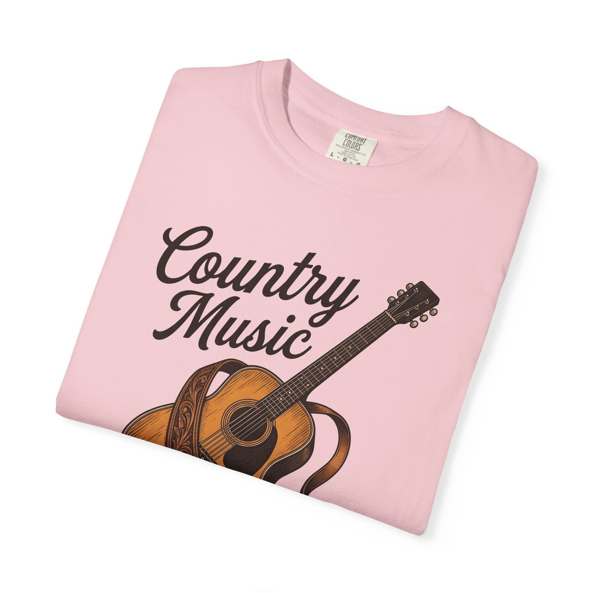 Acoustic Guitar Country Music Prairie Gift Hand Drawn Guitar Country Fan Illustrated Countrywestern T-Shirt