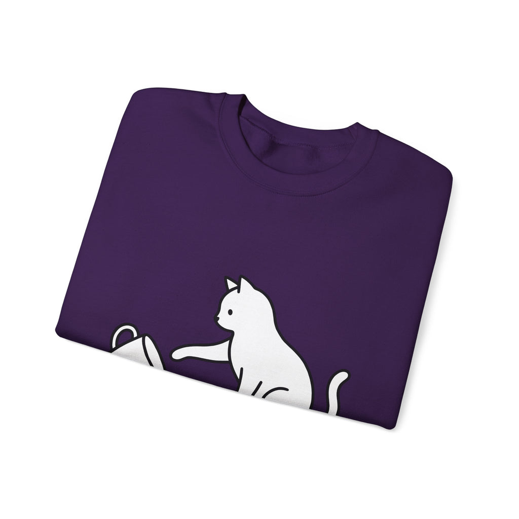 Cat Sweatshirt Cat Joke Gift Women Simple Sweatshirt Kitten Sweatshirt Feline Fan Cat Sweatshirt Humor Graphic Sketch Sweatshirt Sweatshirt
