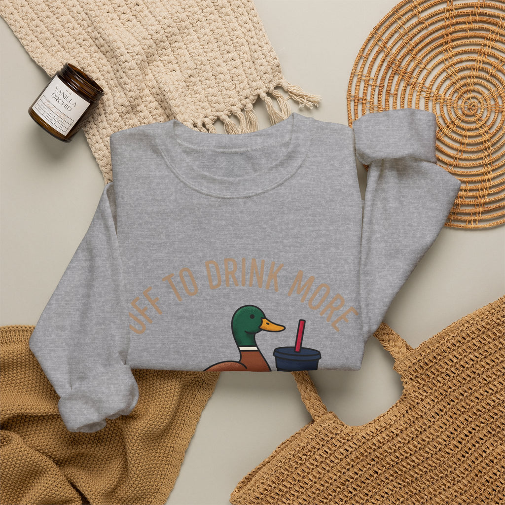 Duck Coffee Glass Sweatshirt Christmas Beverage Gift Women Doodle Sweatshirt Coffee Sweatshirt Sweatshirt Xmas Fan Coffee Cup Sweatshirt Drink Graphic Old School