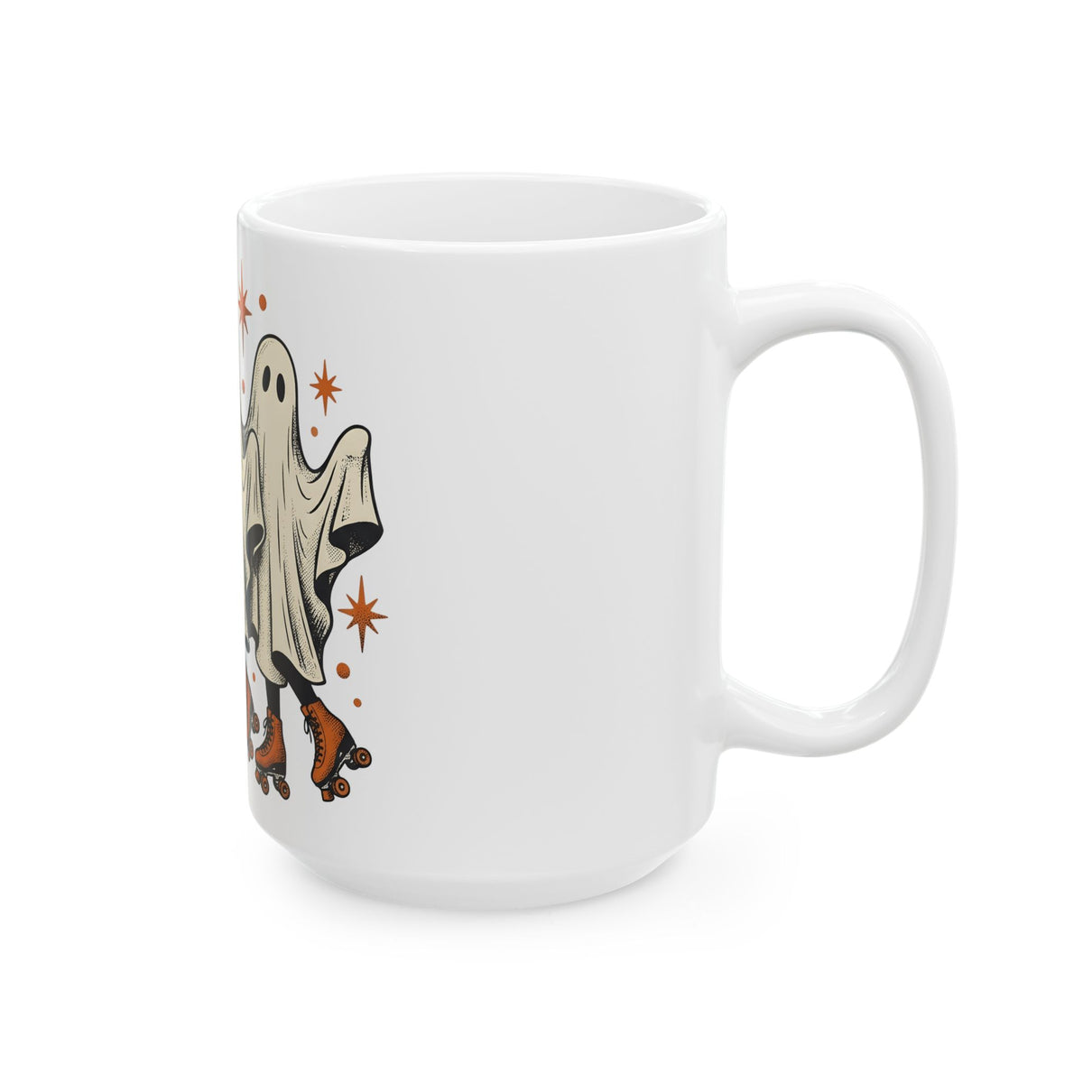 Apparition Skate Mug Halloween Rollerblade Gift Women Hand Drawn Mug Skateboard Mug Spooky Fan Hand Drawn Mug Inline Skate Graphic