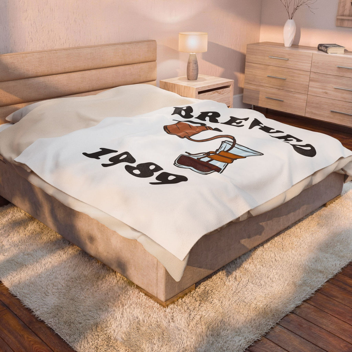 Coffee Maker Blanket Coffee Beverage Gift Women Sketch Blanket Brewer Blanket Coffee Fan Coffee Illustration Design Retro Pour Over Blanket
