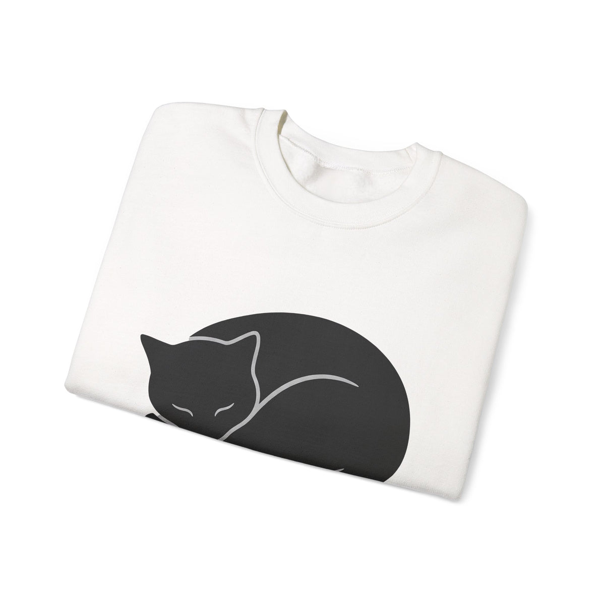 Dozing Feline Sweatshirt Cat Creature Gift Women Geometric Sweatshirt Cat Sweatshirt Kitty Fan Abstract Sweatshirt Beast Graphic Minimalist Claw Sweatshirt