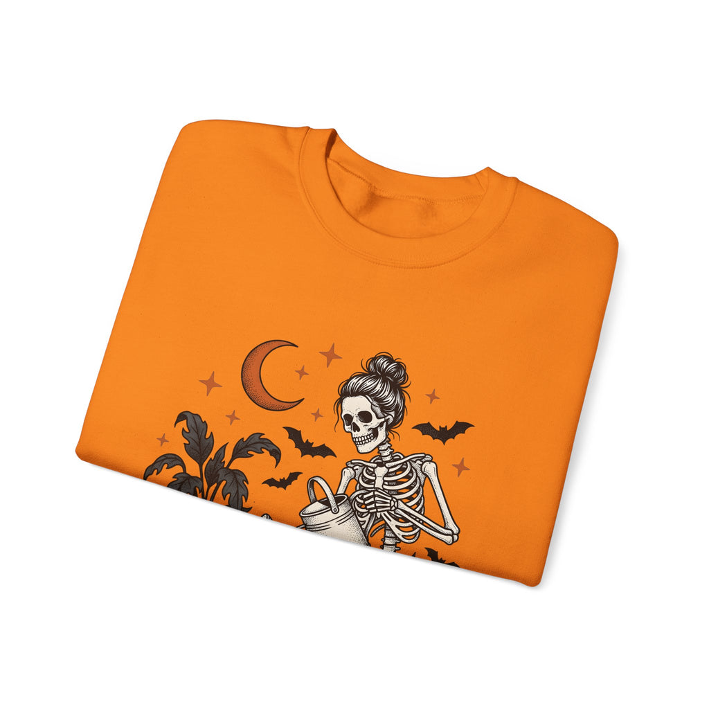 Skeleton Gardener Sweatshirt Mom Halloween Gift Women Tattoo Sweatshirt Bones Sweatshirt Mother Enthusiast Ink Sweatshirt Spooky Graphic Vintage Houseplants