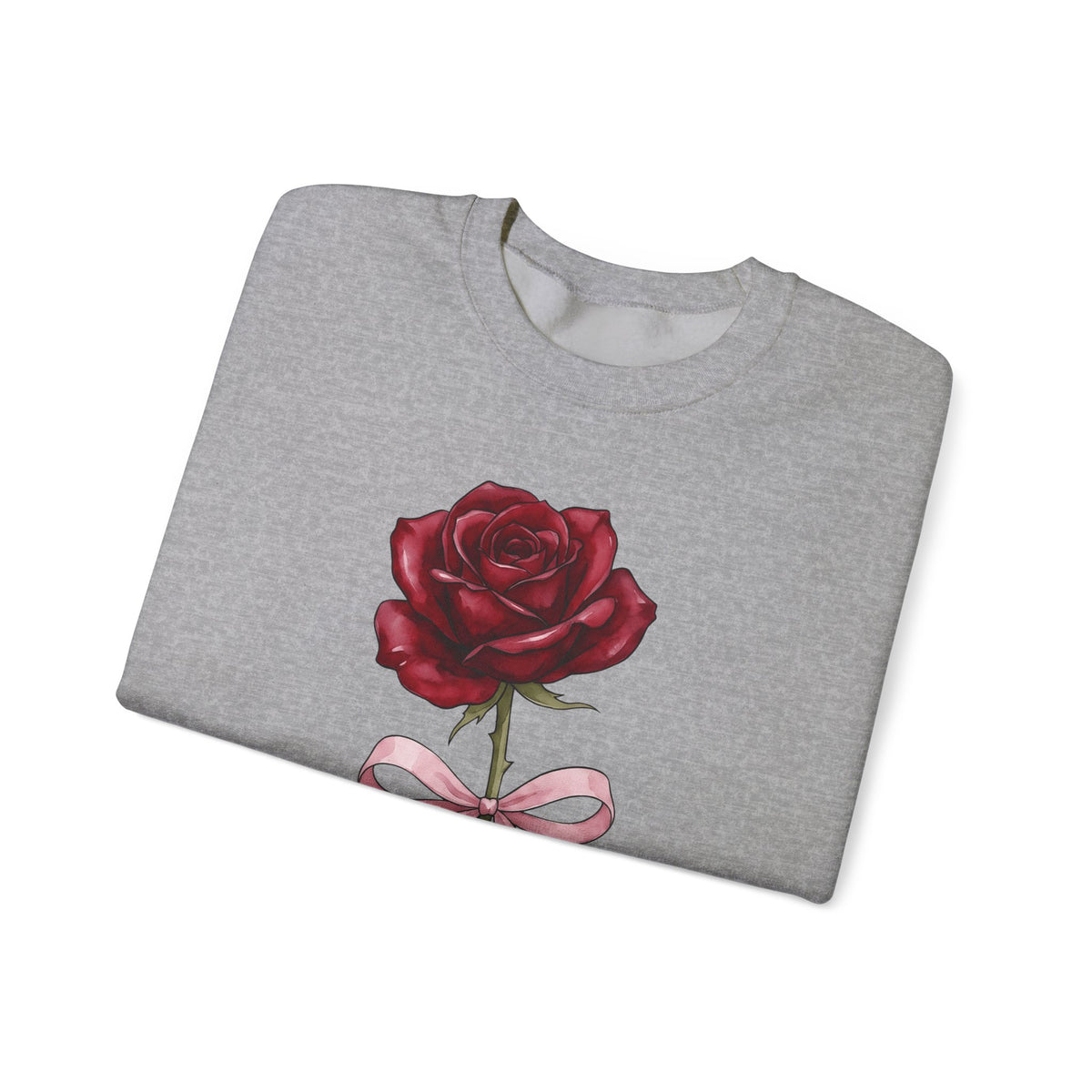 Rose Flower Sweatshirt Floral Romantic Gift Women Watercolor Sweatshirt Flower Sweatshirt Floral Fan Painted Sweatshirt Lovely Graphic Hand Drawn Bow Sweatshirt