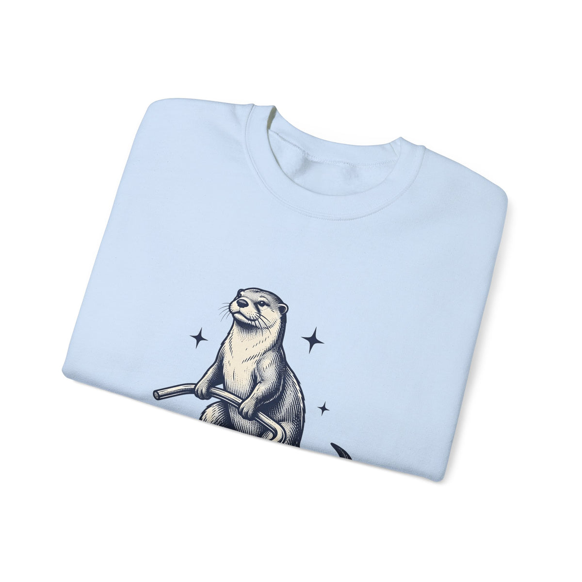 Strong Otter Sweatshirt Funny Animal Gift Women Vintage Sweatshirt Otter Sweatshirt Humor Fan Retro Sweatshirt Wildlife Graphic Hand Drawn Stars Sweatshirt