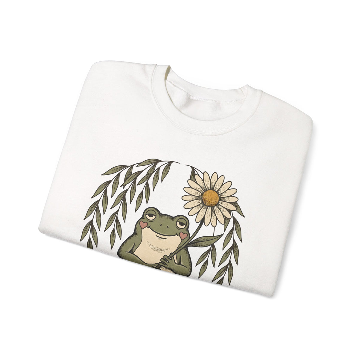 Frog Flower Cute Animal Gift Boho Toad T Sweatshirt