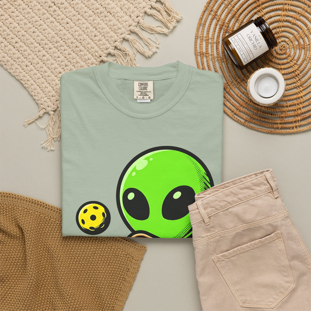 Alien Pickleball T-Shirt Pickleball Humor Gift Women Cute T-Shirt Alien Pickleball T-Shirt Pickleball Fan Kawaii T-Shirt Comedy Graphic Cartoon