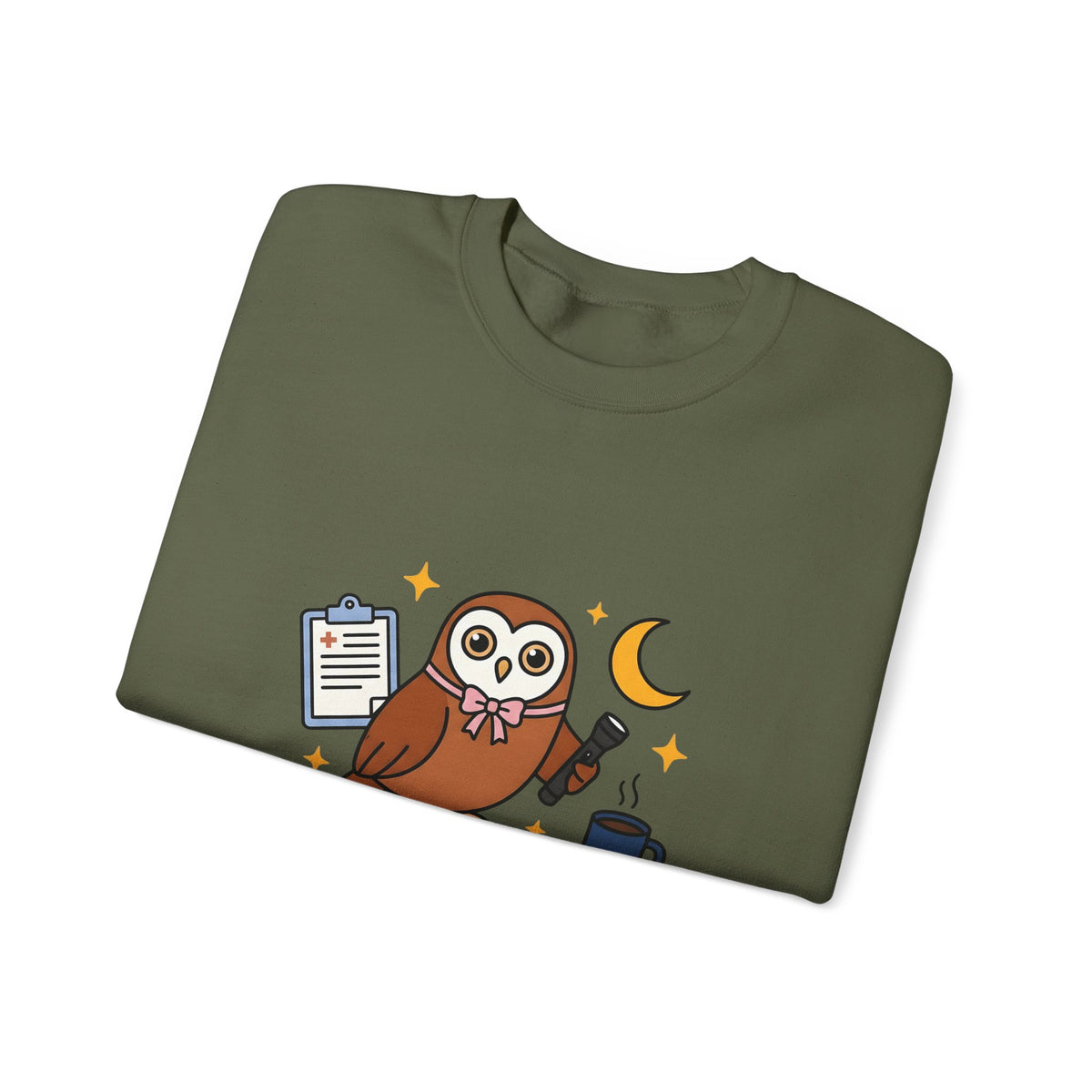 Owl Nurses Espresso Gift Comic Owl Sweatshirt